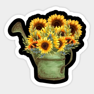 Sunflower Flora Minimalist Positive Vintage Retro Japanese Sticker